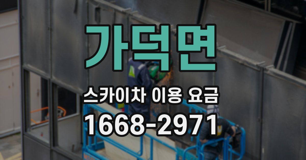 가덕면 스카이차 이용 요금