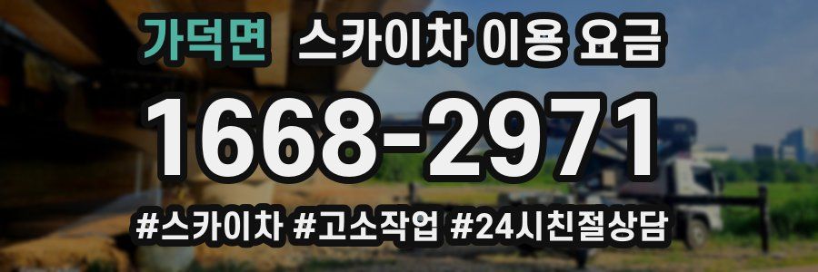 가덕면 스카이차 이용 요금