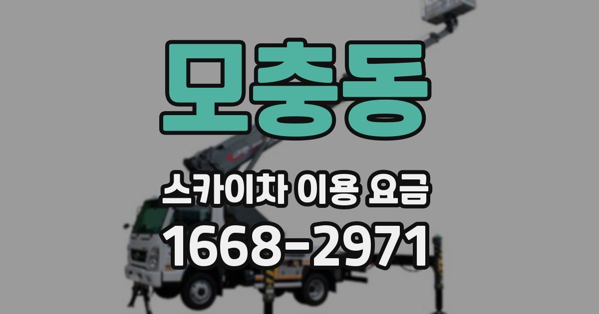 모충동 스카이차 이용 요금