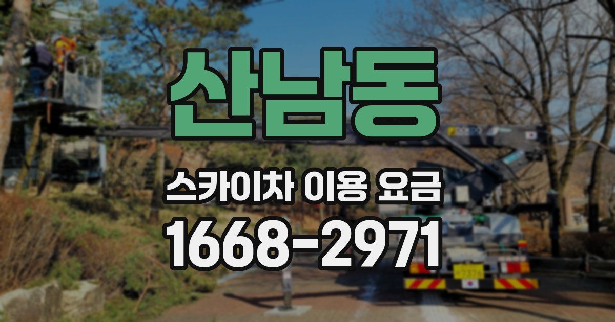 산남동 스카이차 이용 요금