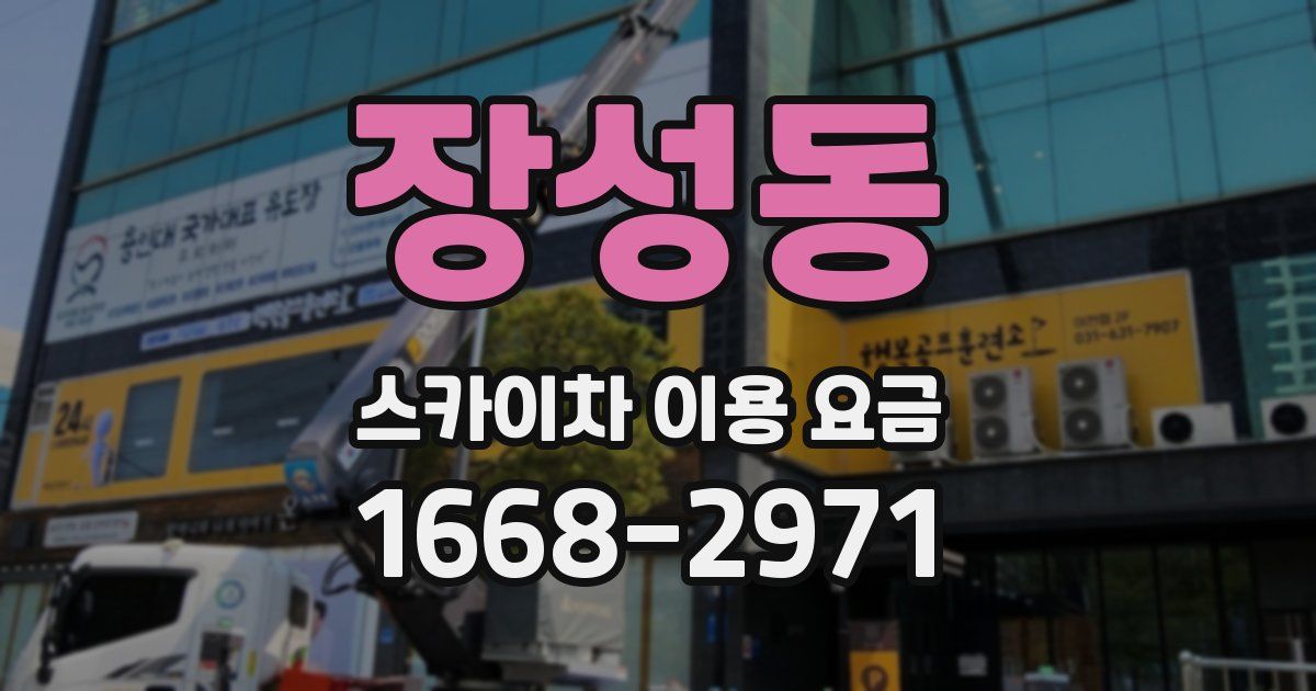 장성동 스카이차 이용 요금