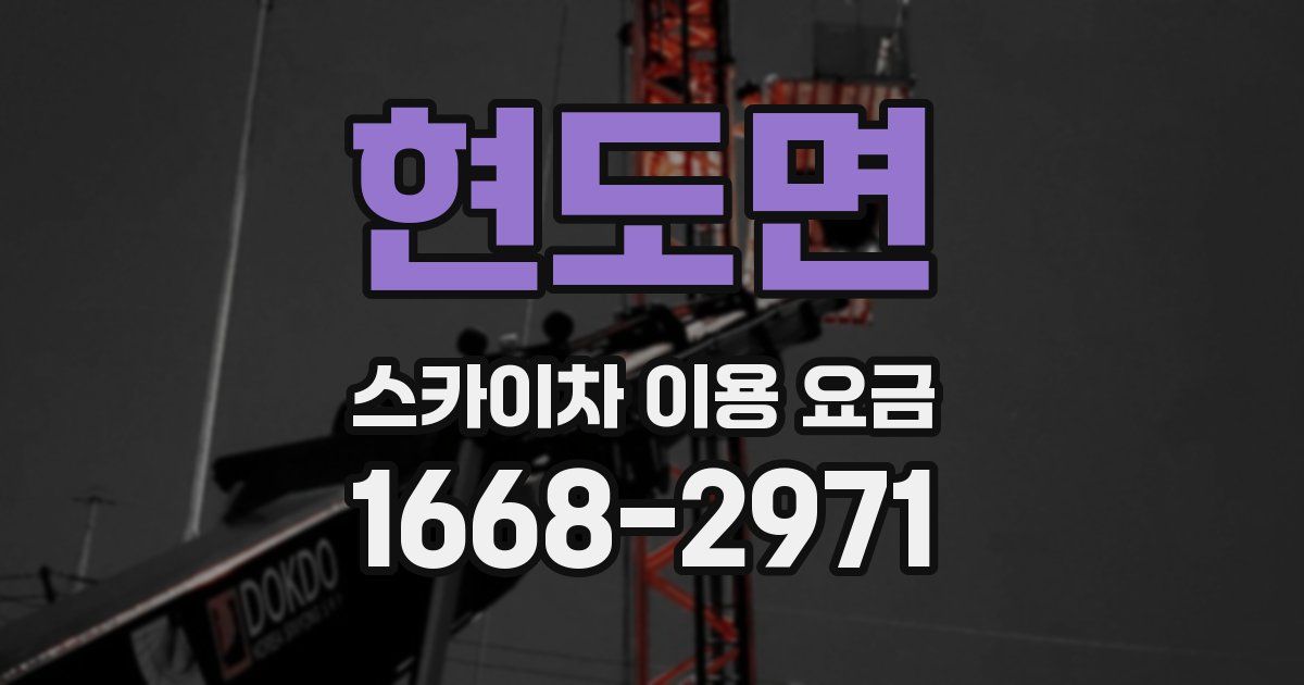 현도면 스카이차 이용 요금