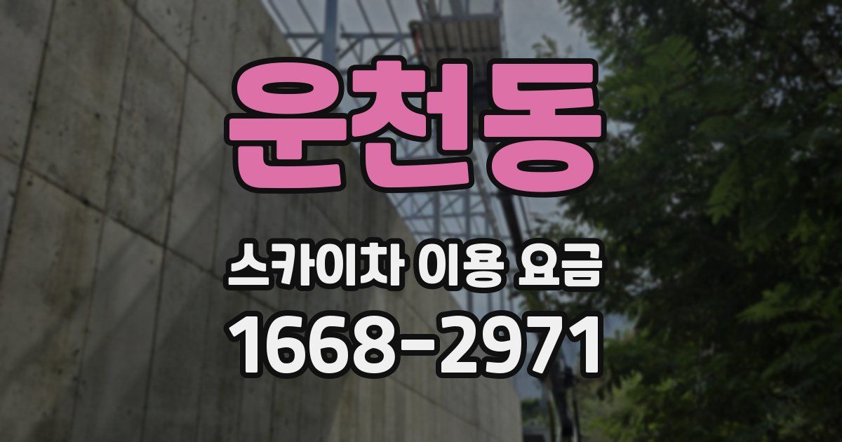운천동 스카이차 이용 요금