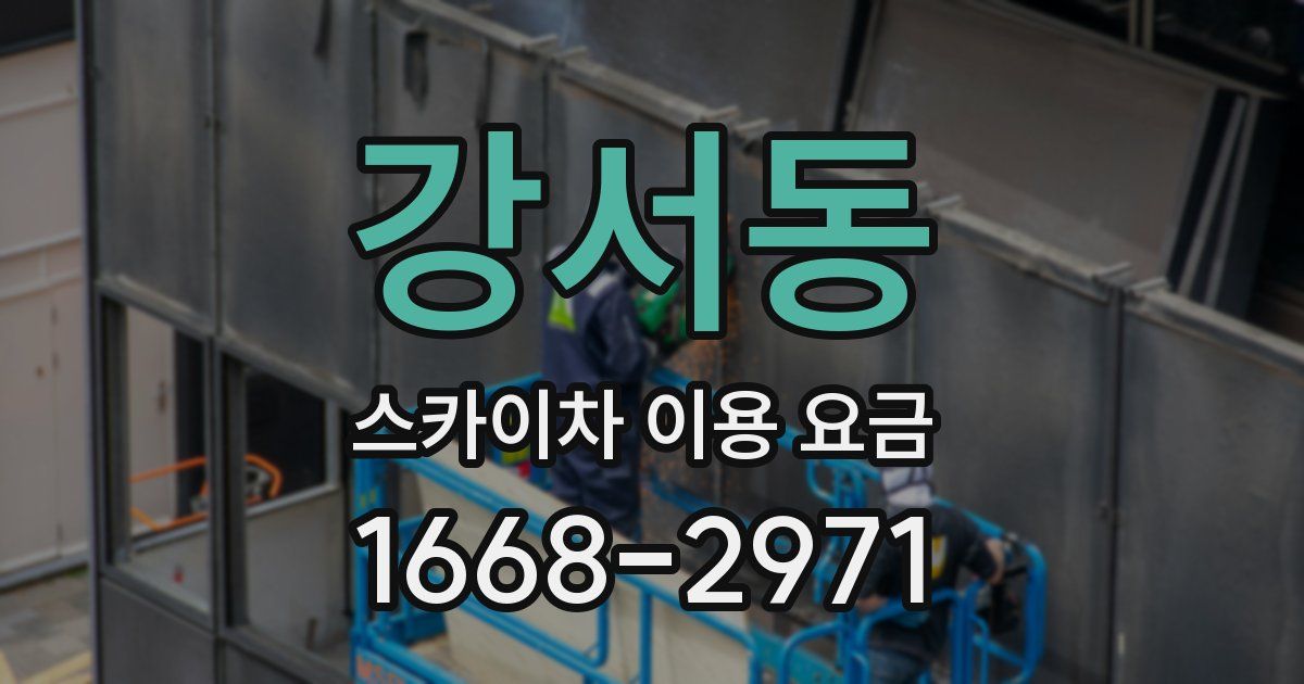 강서동 스카이차 이용 요금