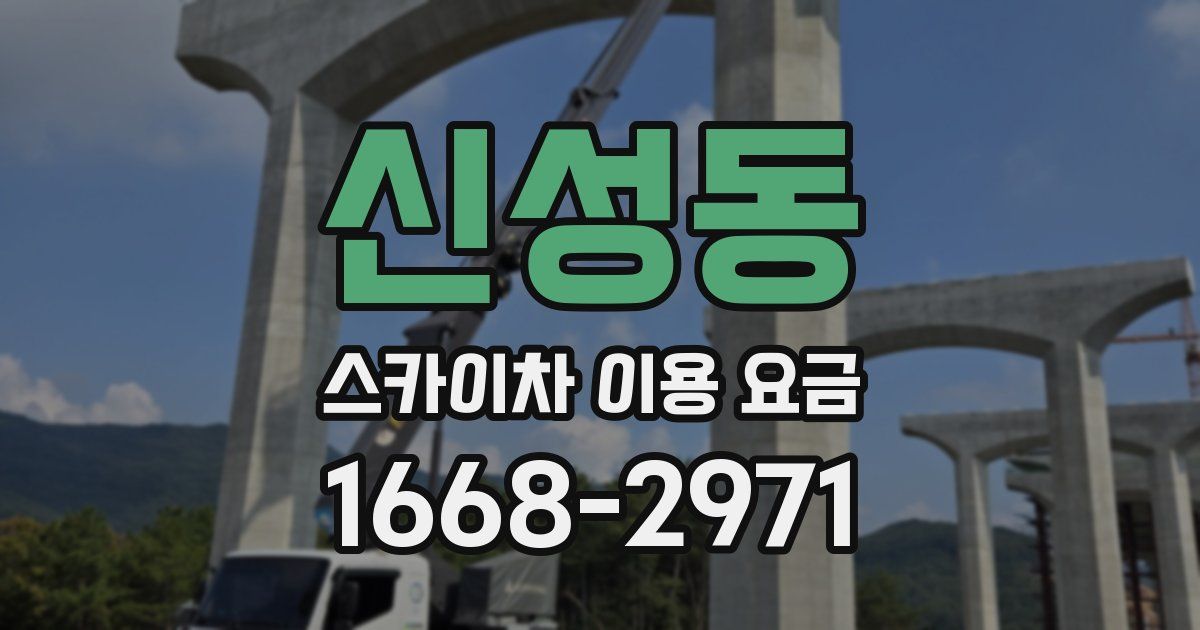 신성동 스카이차 이용 요금