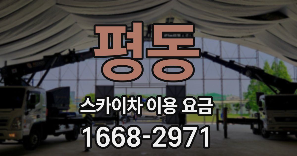 평동 스카이차 이용 요금