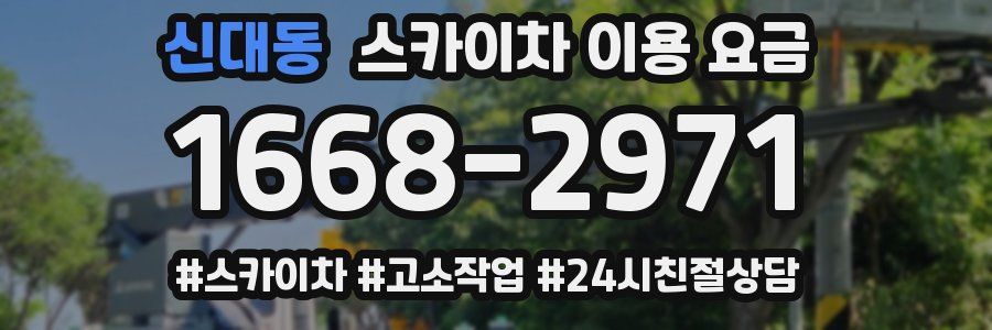 신대동 스카이차 이용 요금