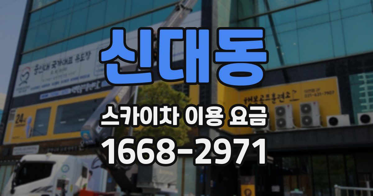 신대동 스카이차 이용 요금