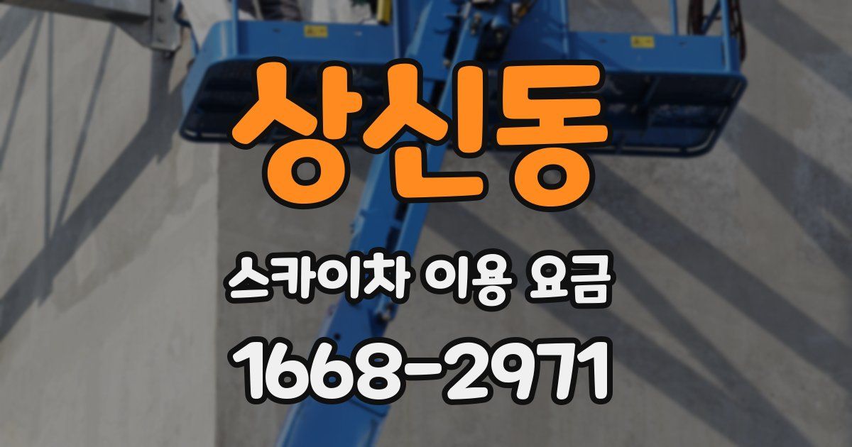상신동 스카이차 이용 요금