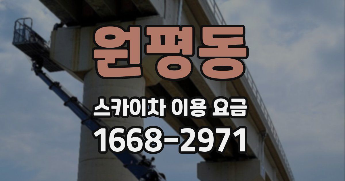 원평동 스카이차 이용 요금