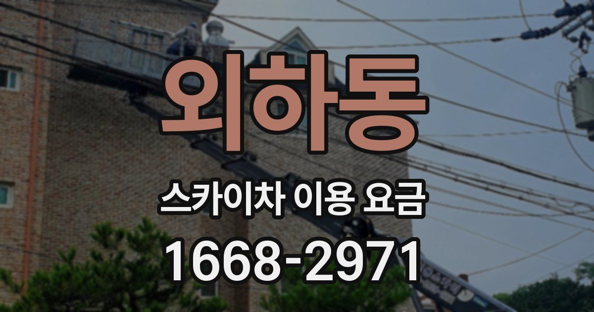 외하동 스카이차 이용 요금