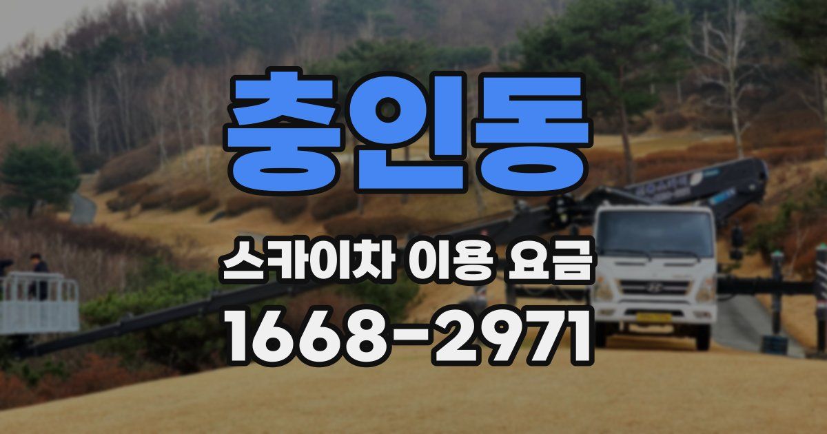 충인동 스카이차 이용 요금