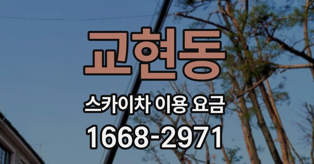 교현동 스카이차 이용 요금