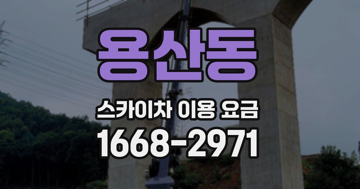 용산동 스카이차 이용 요금