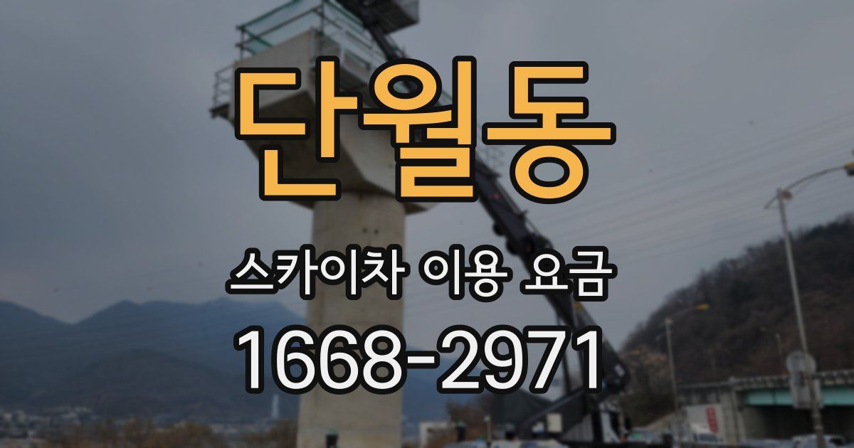 단월동 스카이차 이용 요금