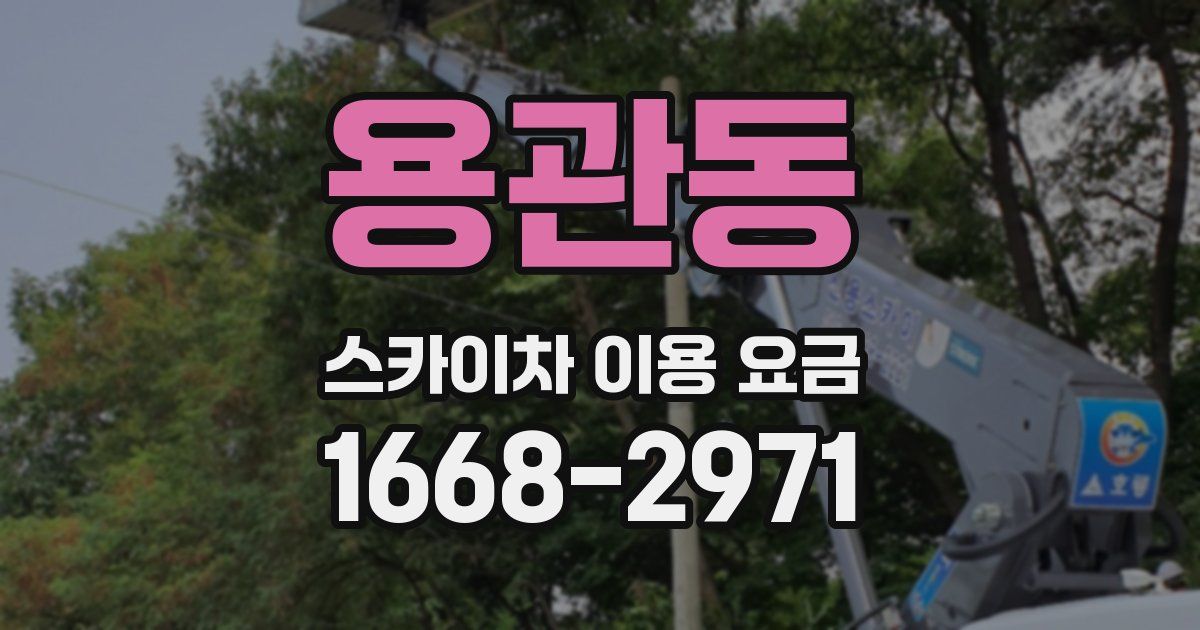 용관동 스카이차 이용 요금