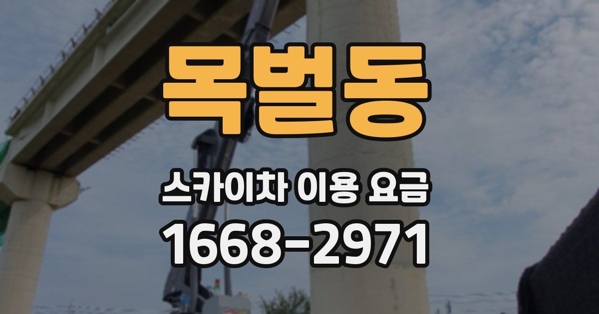 목벌동 스카이차 이용 요금