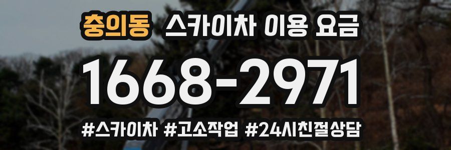 충의동 스카이차 이용 요금