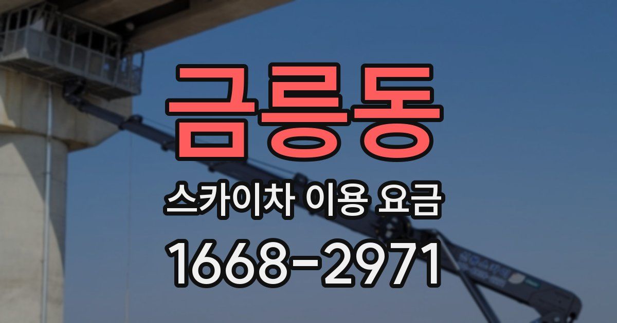 금릉동 스카이차 이용 요금