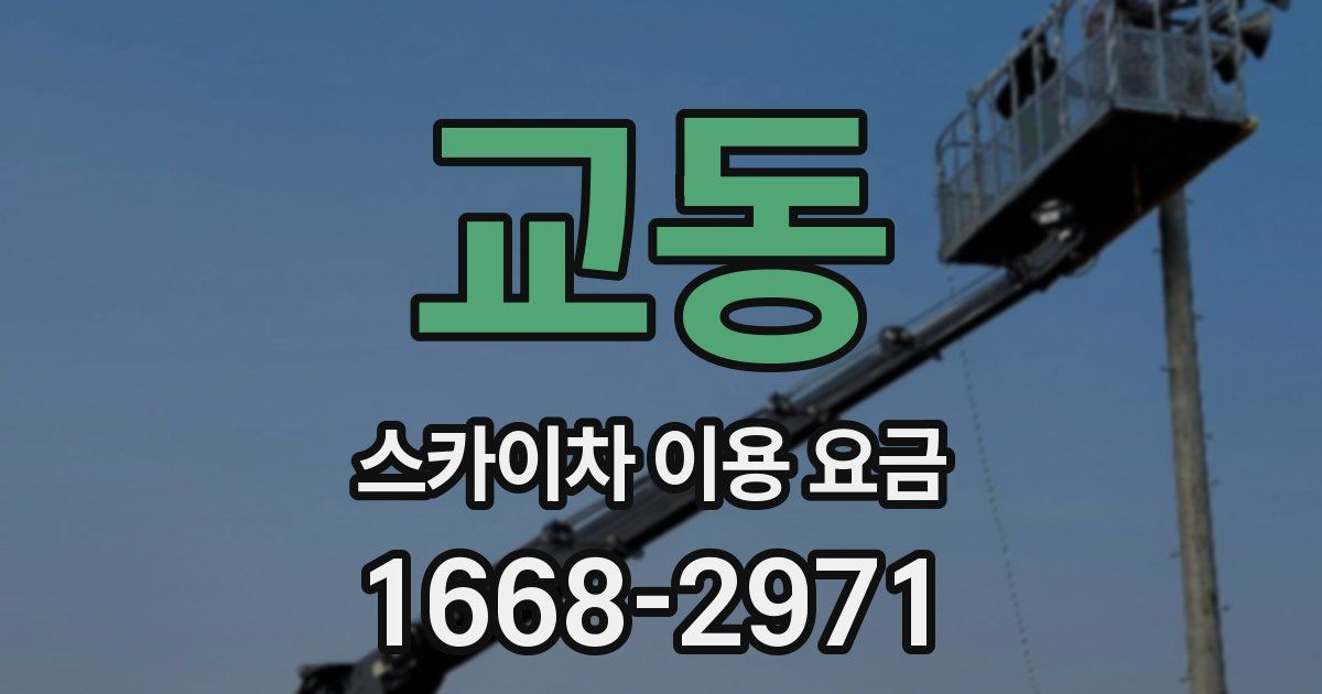 교동 스카이차 이용 요금
