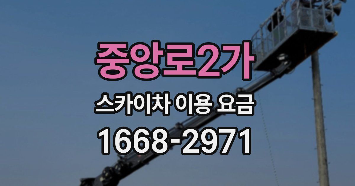 중앙로2가 스카이차 이용 요금