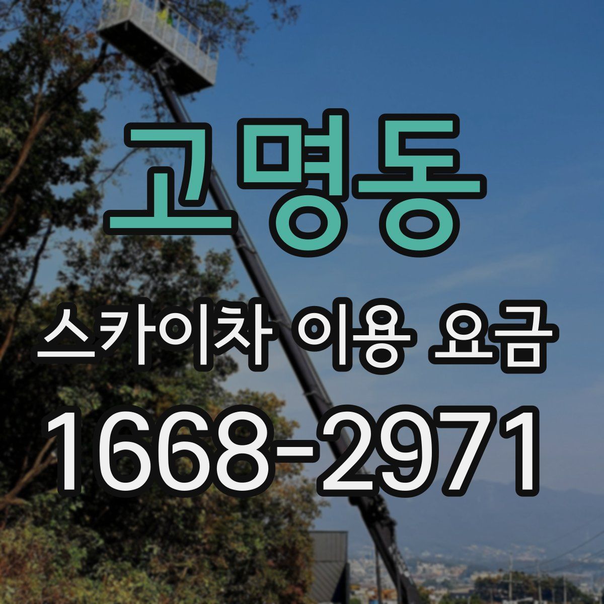 고명동 스카이차 이용 요금