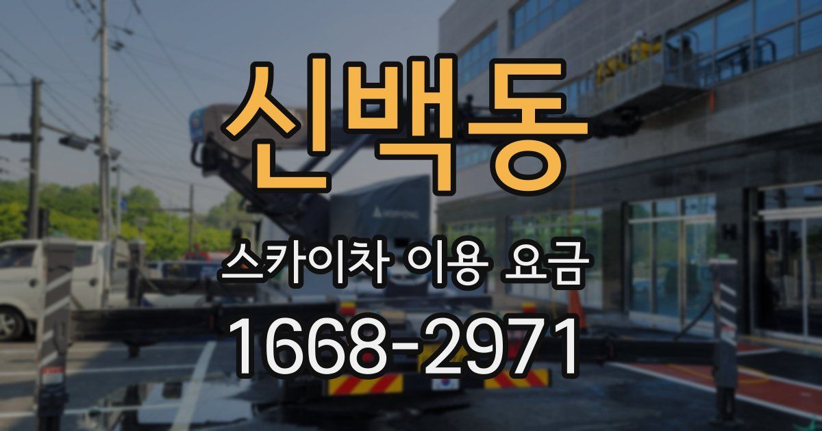 신백동 스카이차 이용 요금
