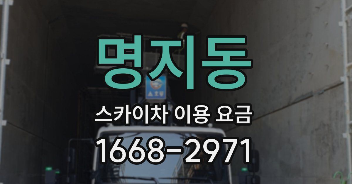 명지동 스카이차 이용 요금