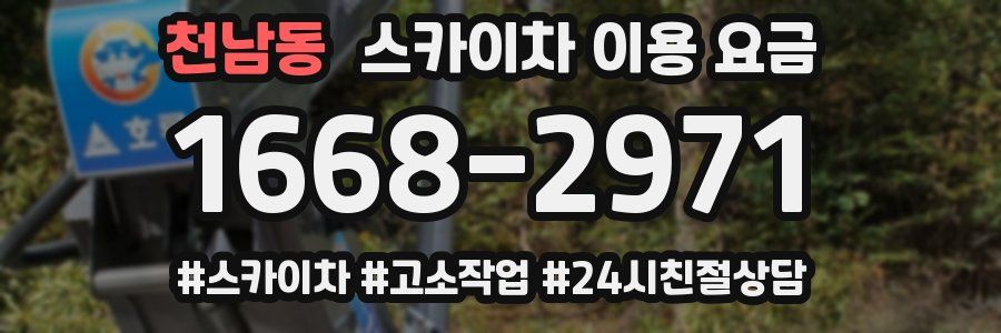 천남동 스카이차 이용 요금