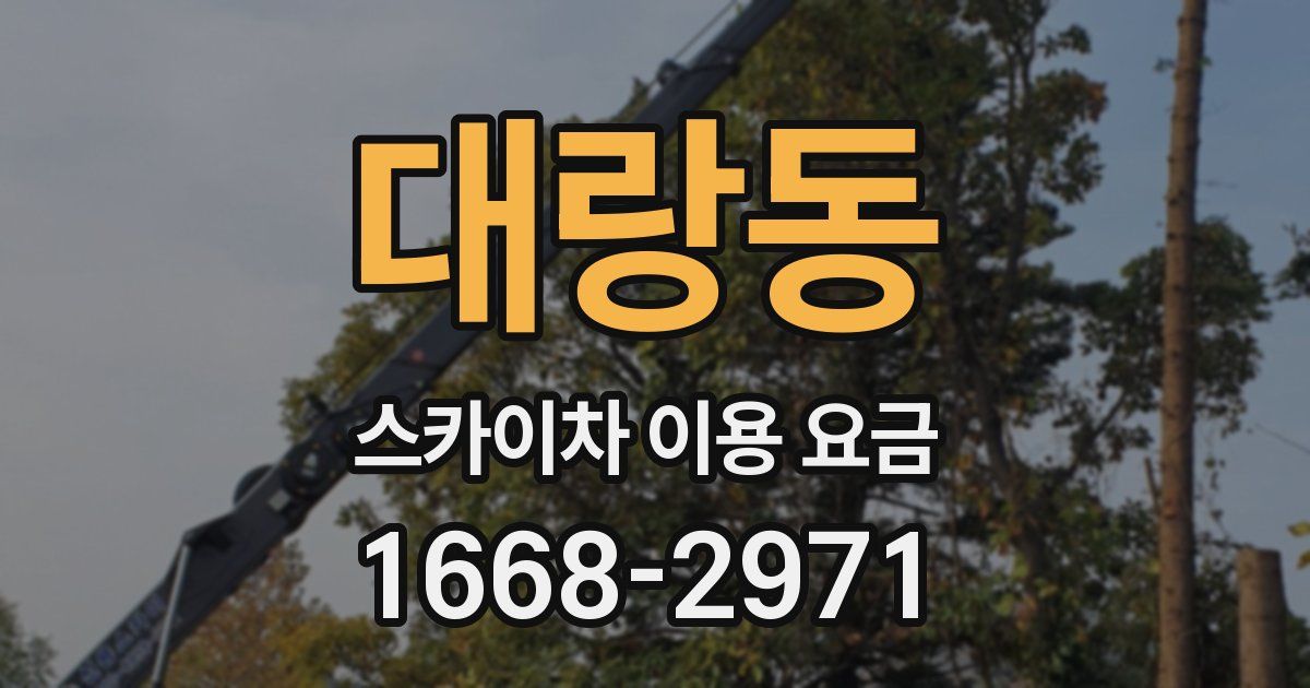 대랑동 스카이차 이용 요금