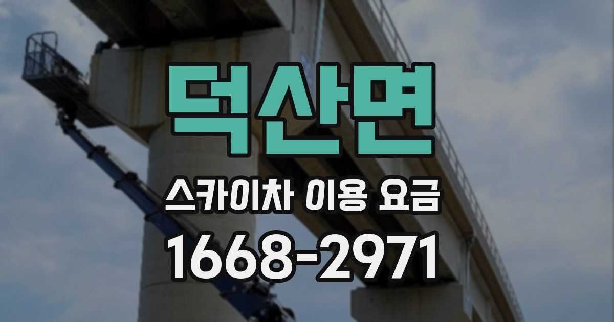 덕산면 스카이차 이용 요금