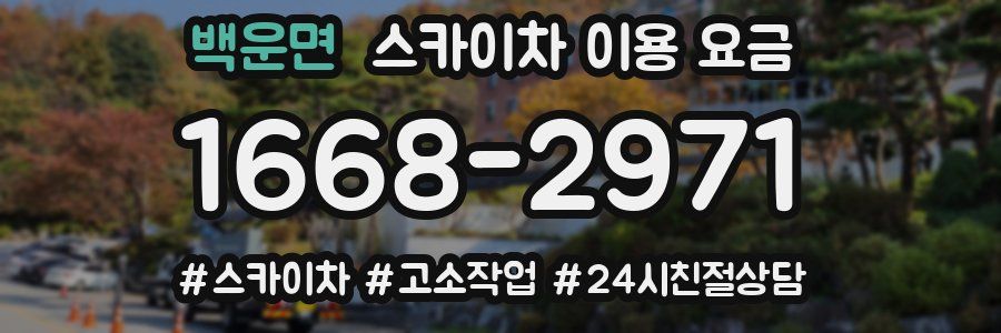 백운면 스카이차 이용 요금