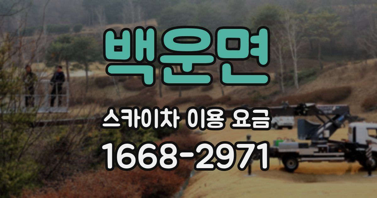 백운면 스카이차 이용 요금