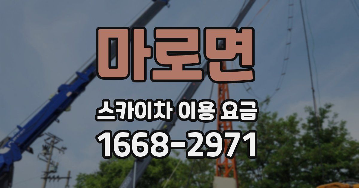 마로면 스카이차 이용 요금