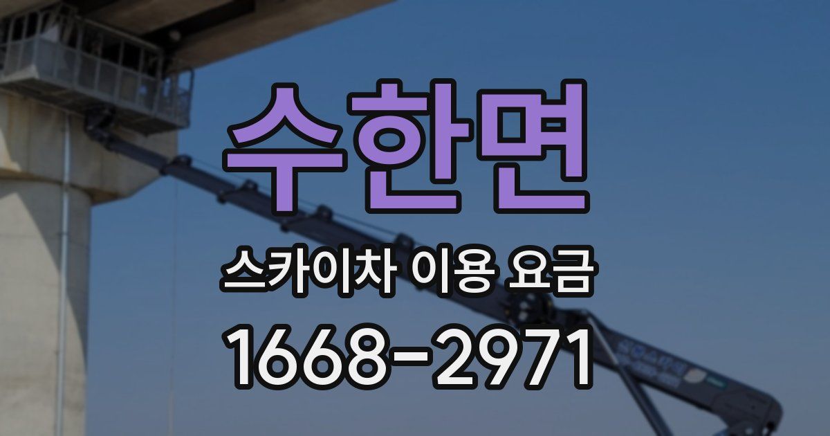 수한면 스카이차 이용 요금