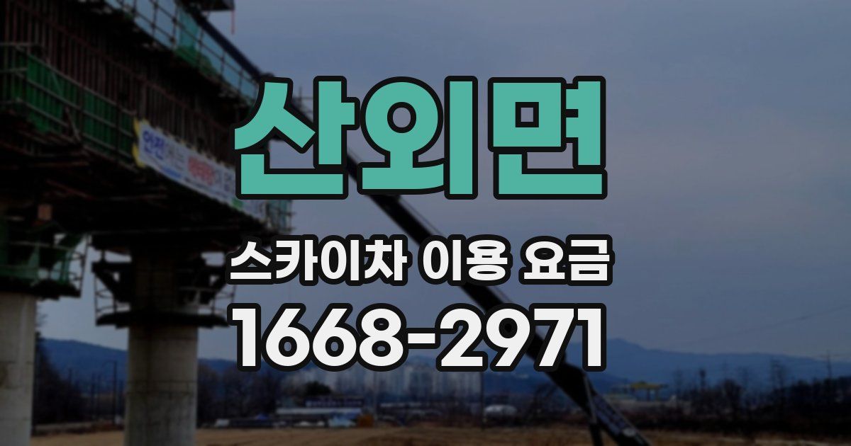 산외면 스카이차 이용 요금