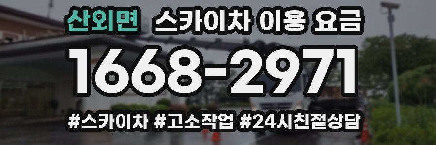 산외면 스카이차 이용 요금