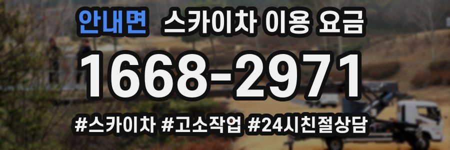 안내면 스카이차 이용 요금