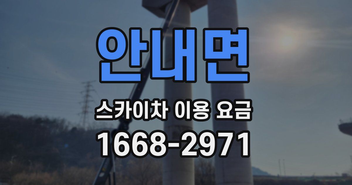 안내면 스카이차 이용 요금