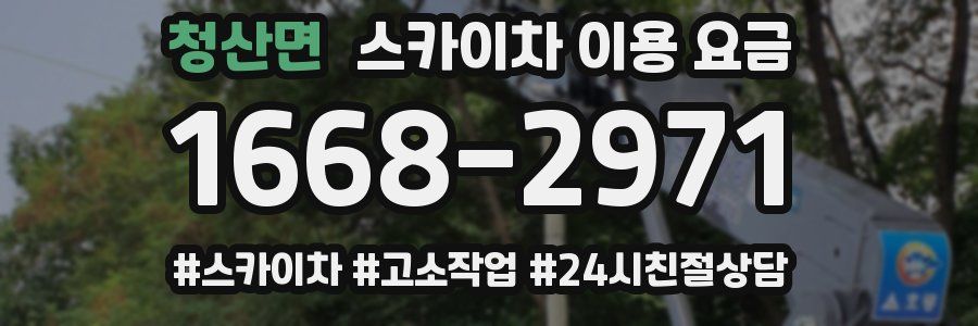 청산면 스카이차 이용 요금