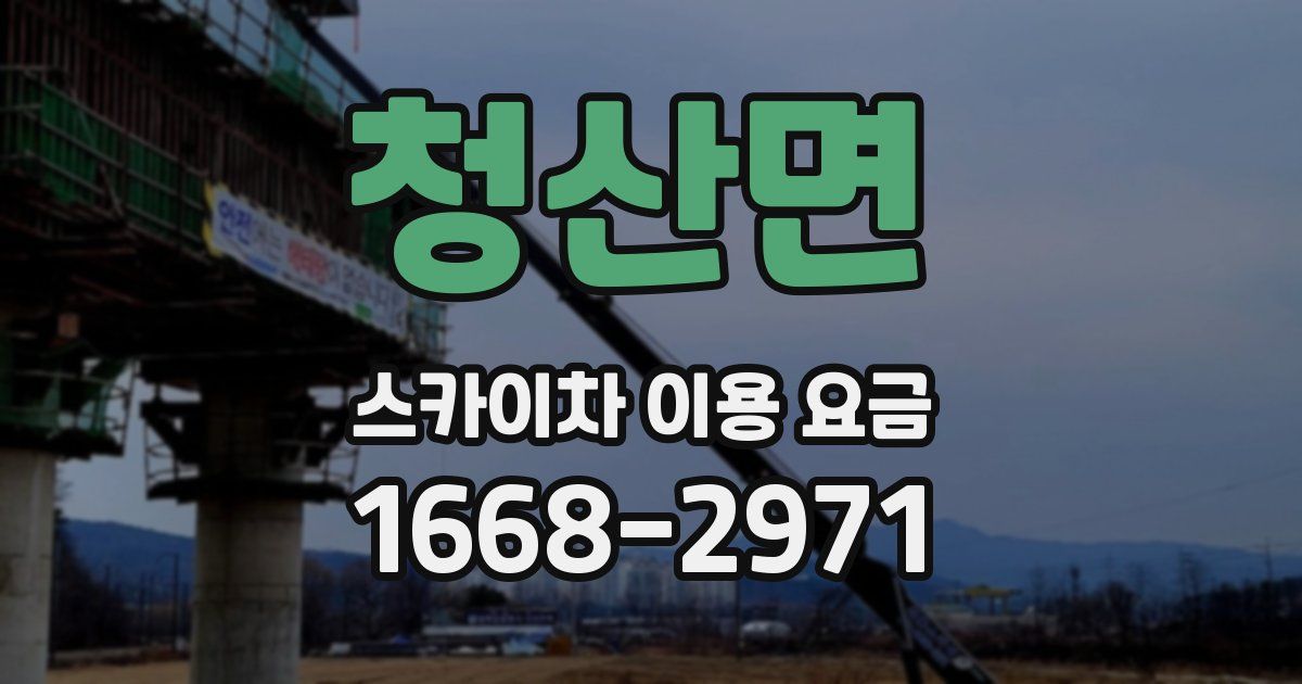 청산면 스카이차 이용 요금