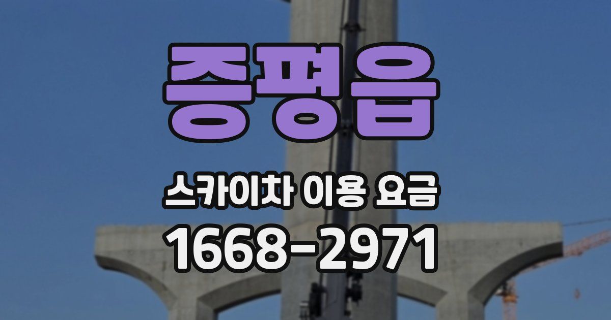 증평읍 스카이차 이용 요금