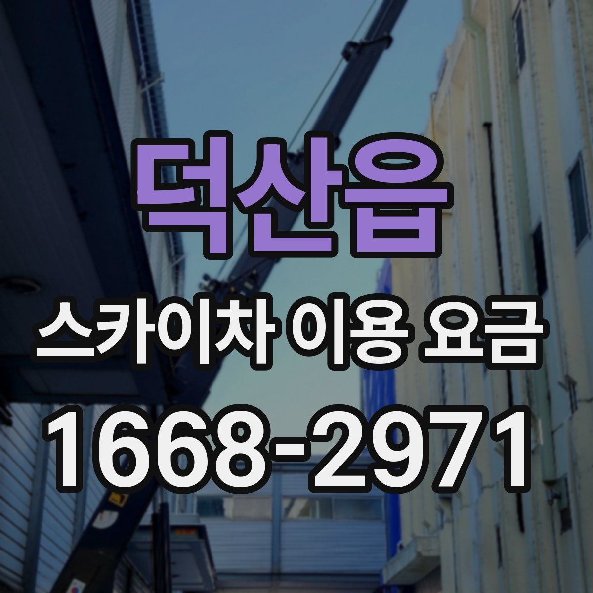 덕산읍 스카이차 이용 요금