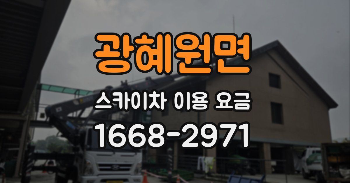 광혜원면 스카이차 이용 요금