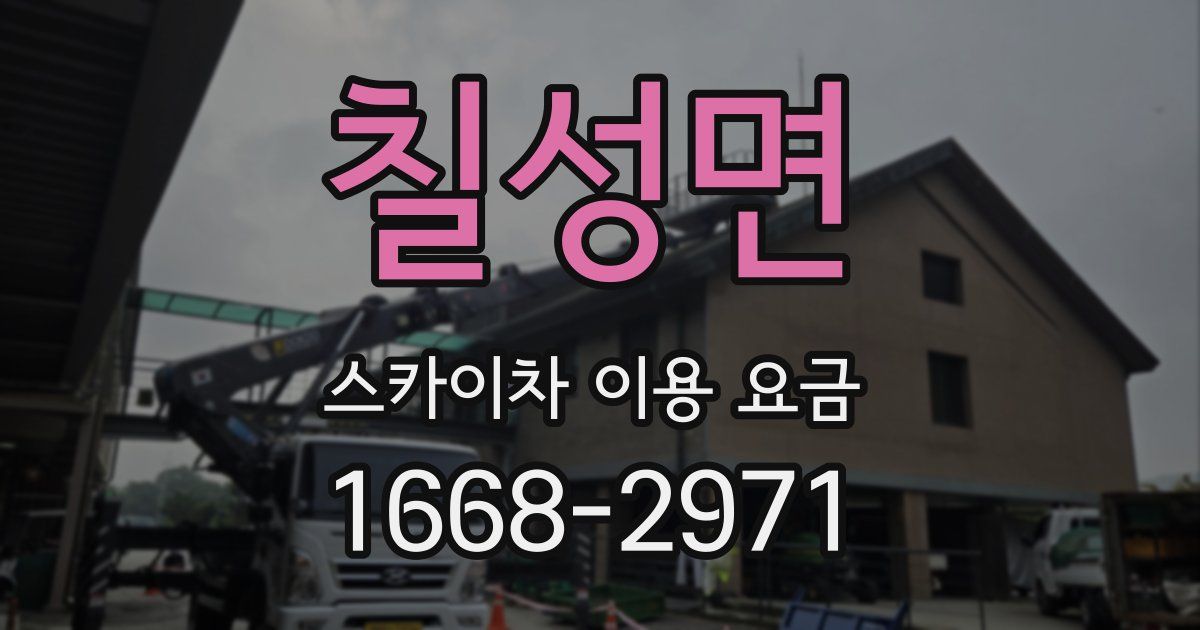 칠성면 스카이차 이용 요금