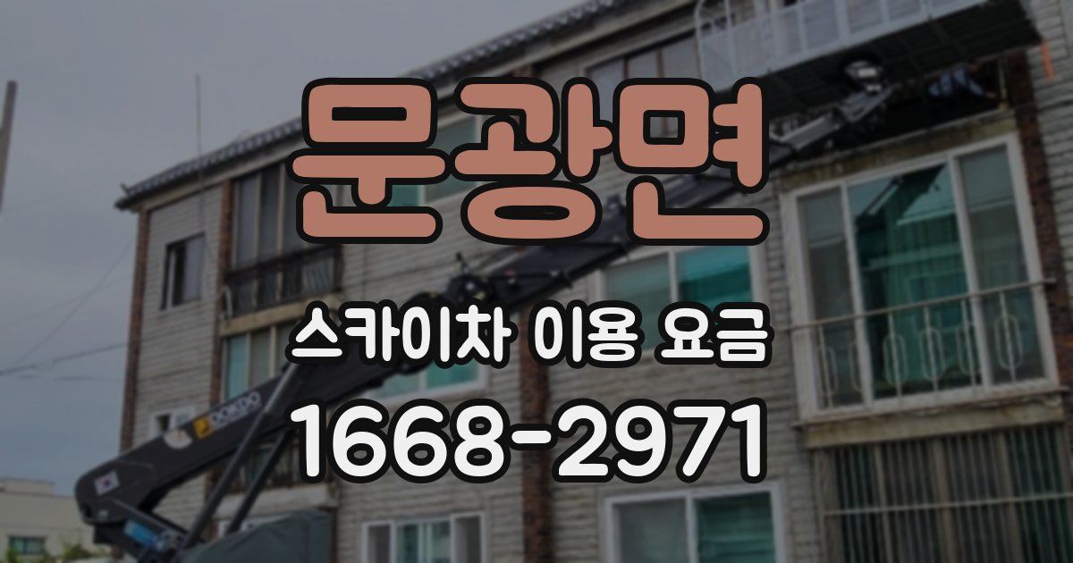문광면 스카이차 이용 요금