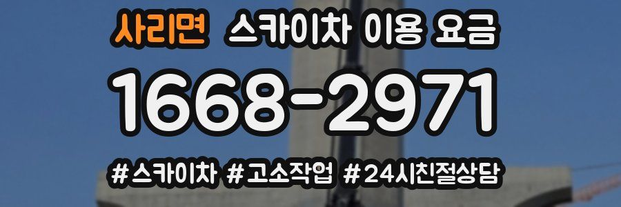 사리면 스카이차 이용 요금