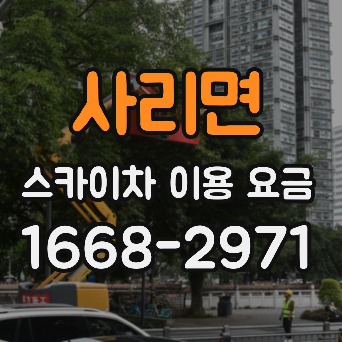 사리면 스카이차 이용 요금