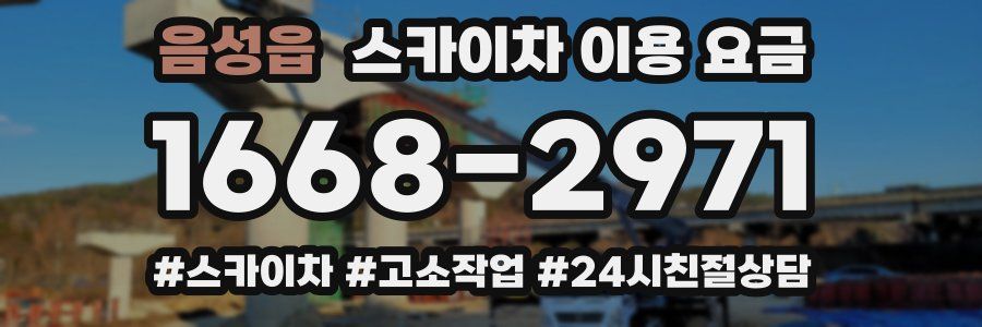음성읍 스카이차 이용 요금