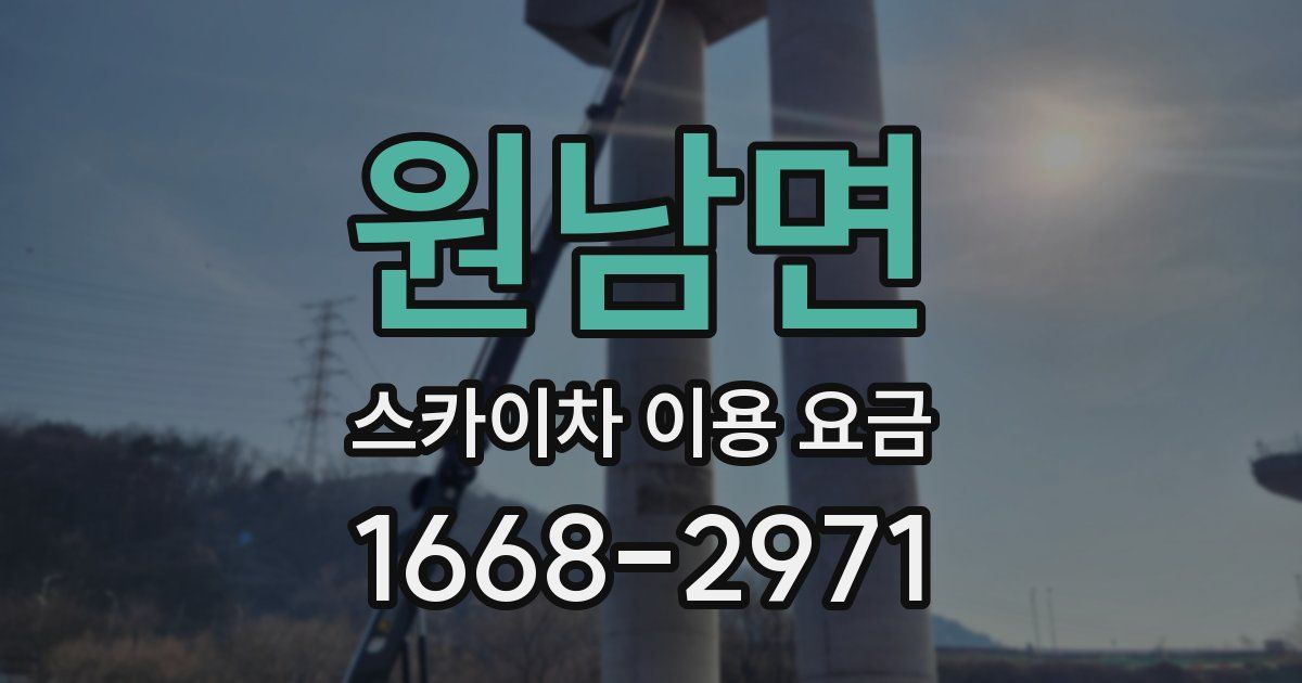 원남면 스카이차 이용 요금
